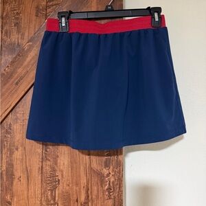 Marucci Women Tennis Skirt Red/Blue with built in shorts. size Small